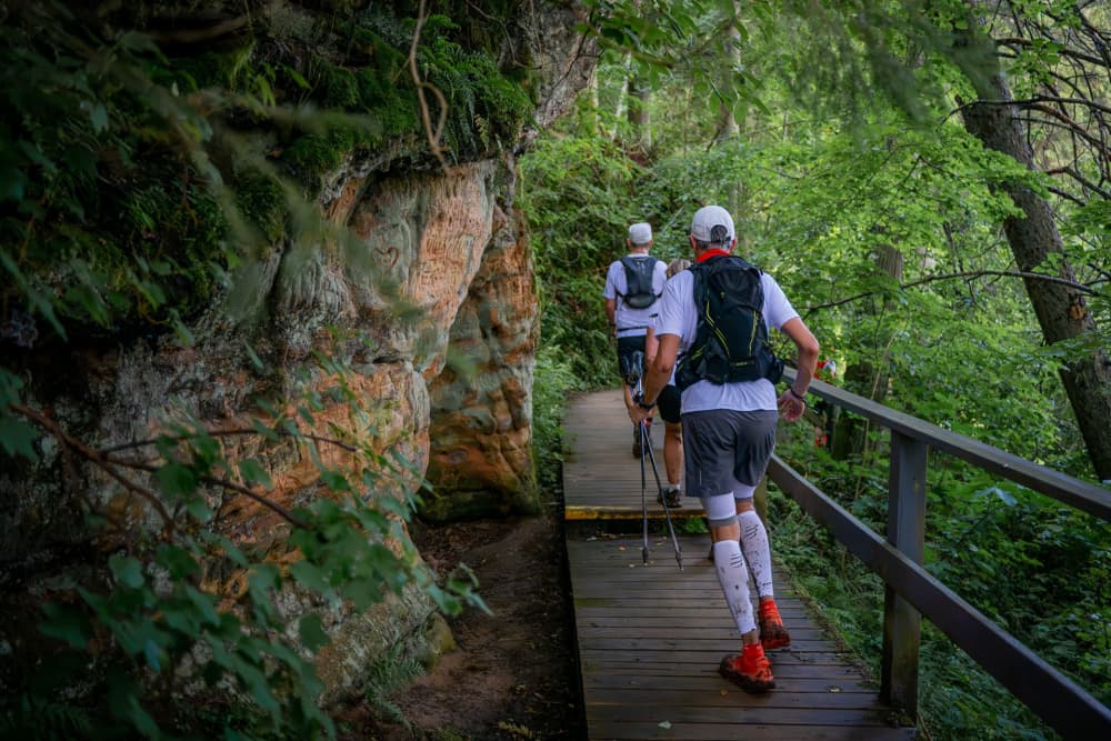 Gauja Trail by UTMB - Gauja Trail 20 K, 21 km — le parcours dont cette page mesure les 2 tronçons