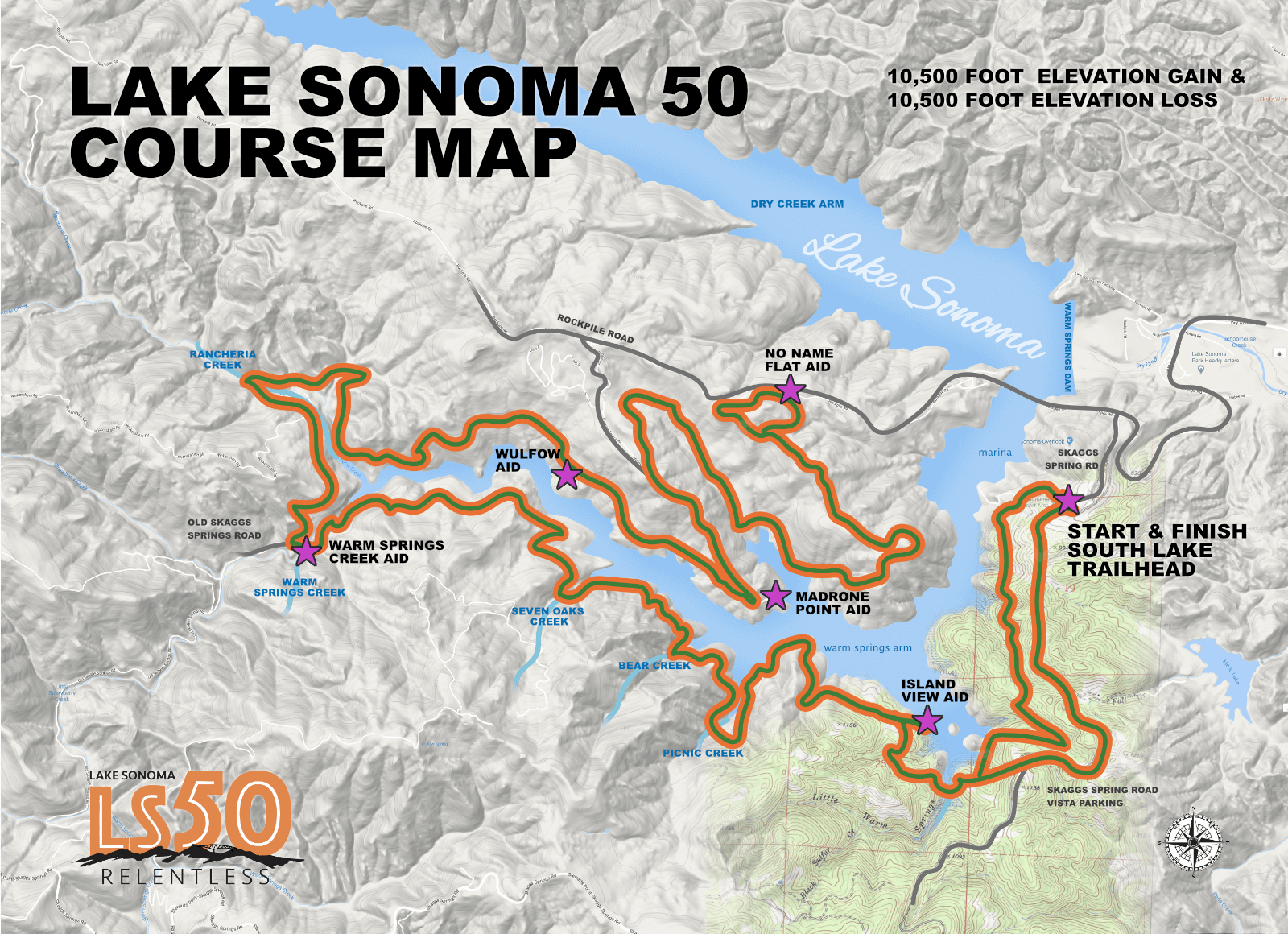 Photo de couverture — Lake Sonoma 50 2027, 81 km, D+ 2922 m